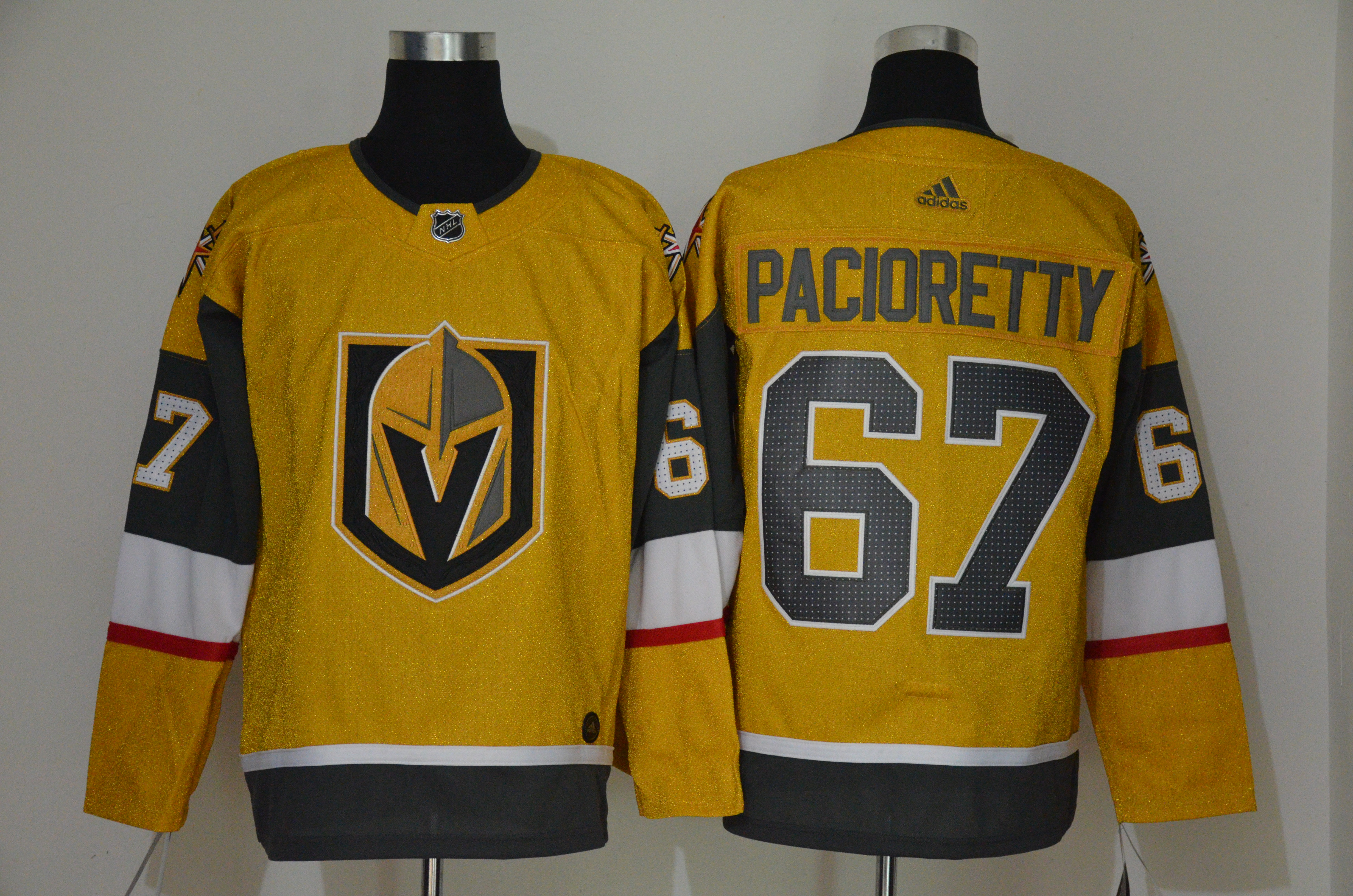 Vegas Golden Knights 67 Max Pacioretty Men Adidas gold 2021 NHL Jersey